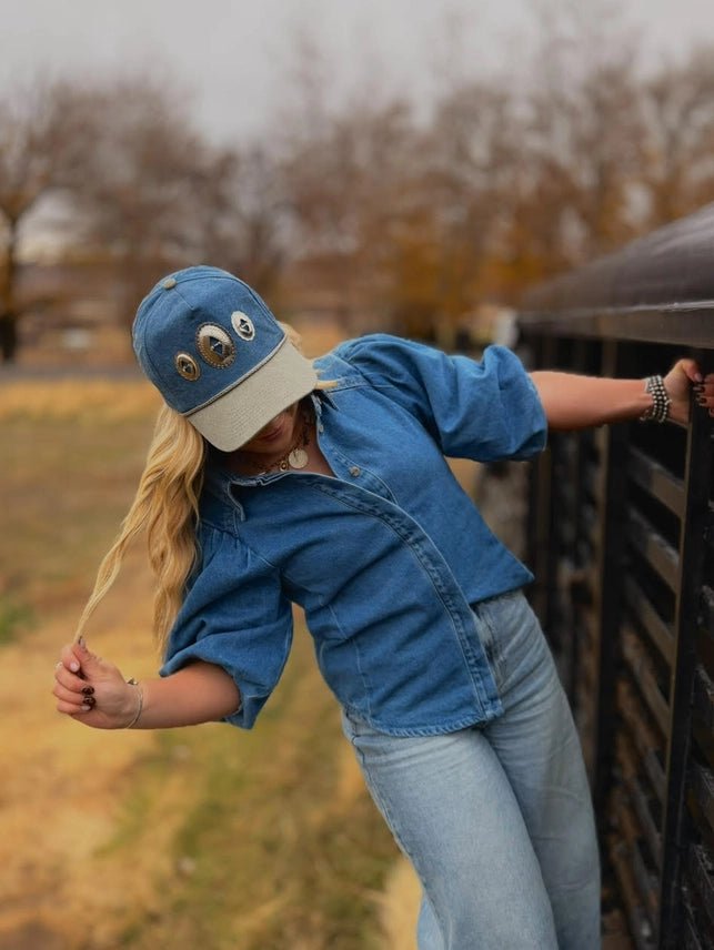 Silver Sage Concho Trucker Hat