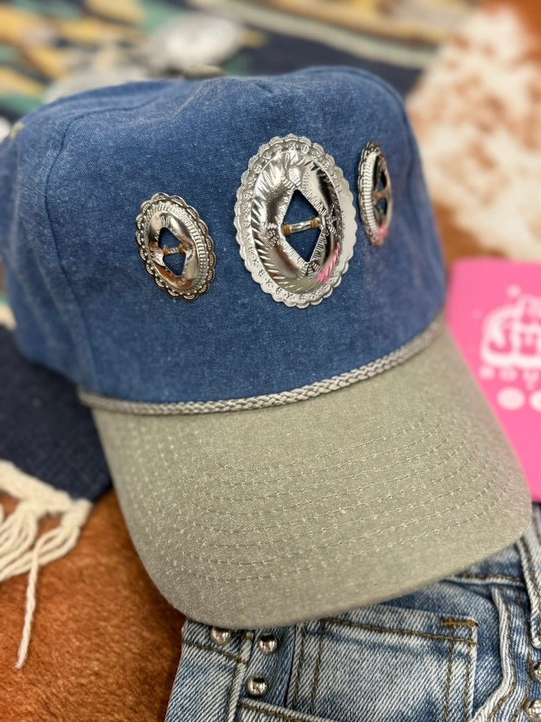 Silver Sage Concho Trucker Hat