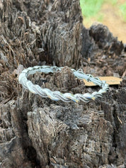 Silver Sage Twisted Rope Stretch Bracelet