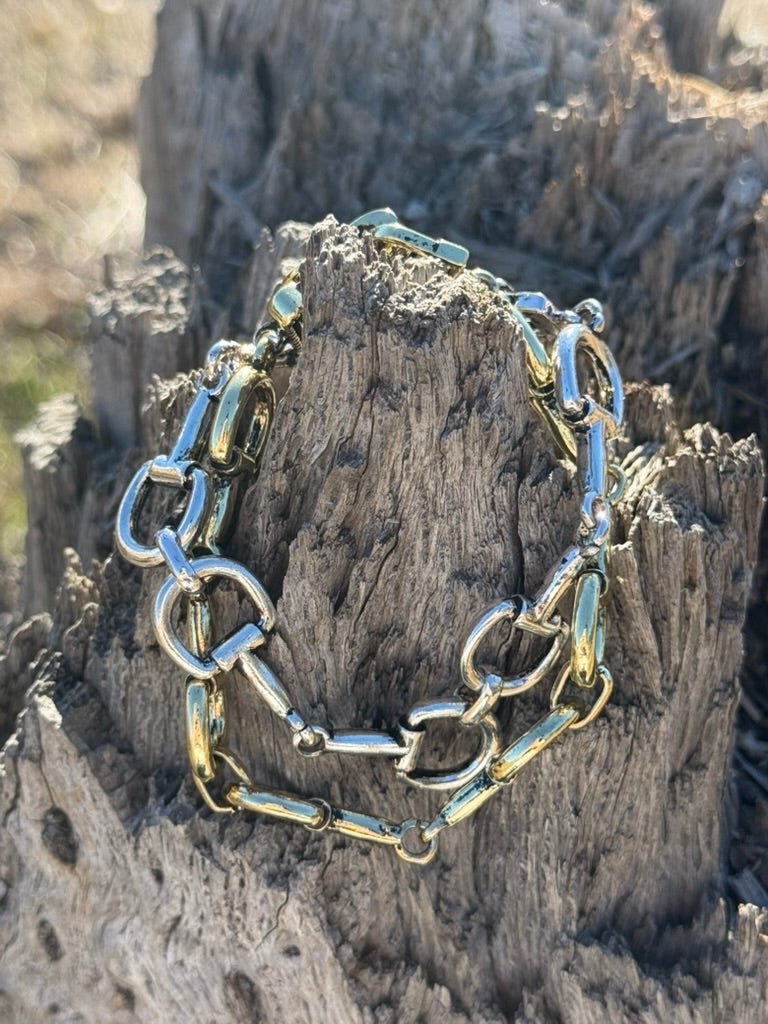 Silver Snaffle Bit Magnetic Bracelet