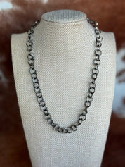 Silver Spur Link Chain Necklace16