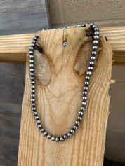 Single Strand Sterling Silver Beads Necklace