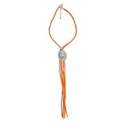 Skyfire Braided Leather Tassel Necklace