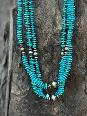 Sleeping Beauty Turquoise Disc Necklace