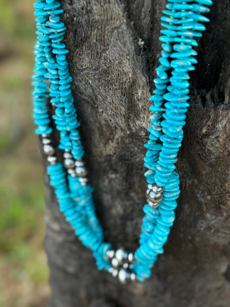 Sleeping Beauty Turquoise Disc Necklace