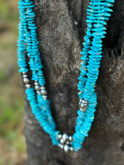 Sleeping Beauty Turquoise Disc Necklace