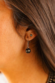 Small Silver Bead Earrings