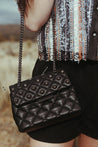 Small Studded Quilted Leather Handbag