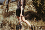 Small Studded Quilted Leather Handbag