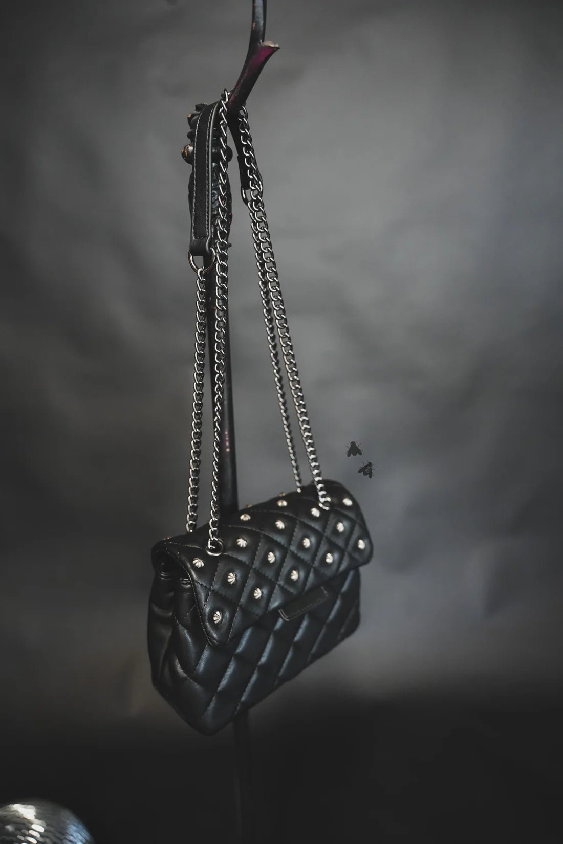 Small Studded Quilted Leather Handbag