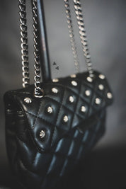Small Studded Quilted Leather Handbag