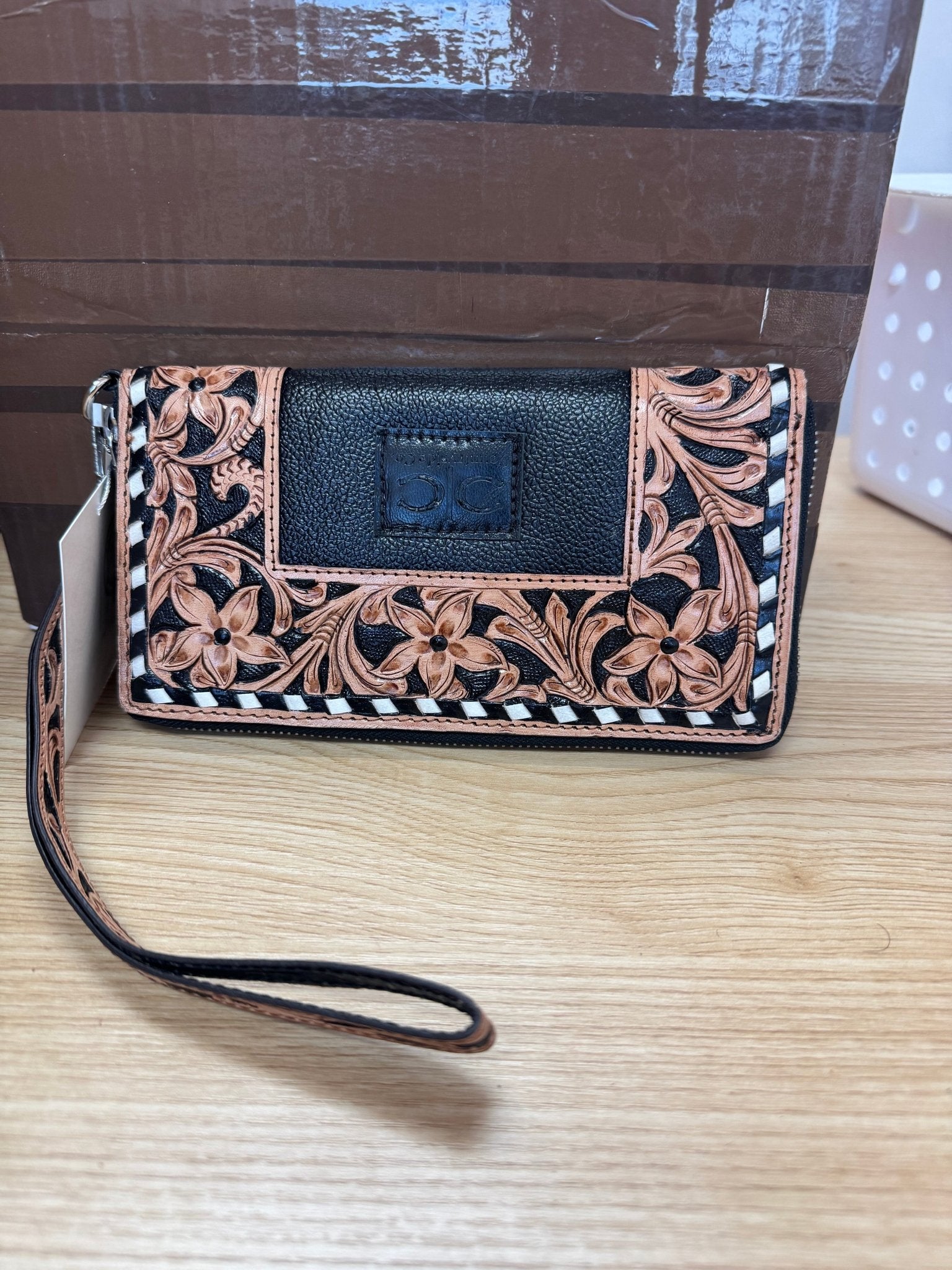 Snaffle Bit Tooled Leather Wallet