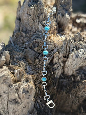 Snaffle Bit Turquoise Magnetic Bracelet
