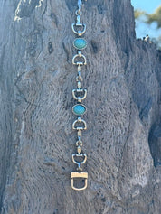 Snaffle Bit Turquoise Magnetic Bracelet