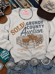Sold! Grundy County Auction Graphic SweatshirtOatmealS