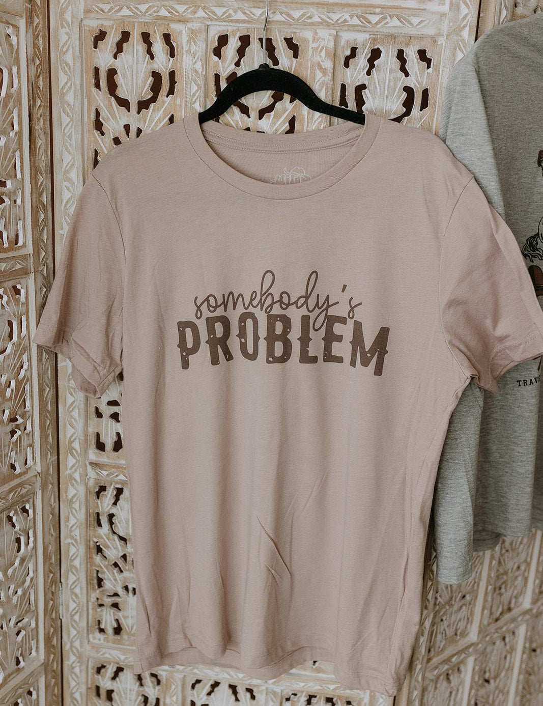 Somebody's Problem Graphic TeePink GravelS