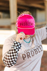 Somebody's Problem Trucker HatPink Checkered