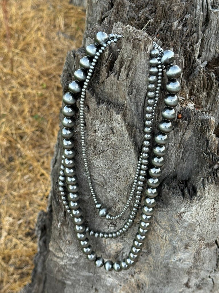 Sonora Desert Triple Strand Beaded Necklace