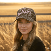 Sounds Like Bullshit To Me Leopard Embroidered Hat