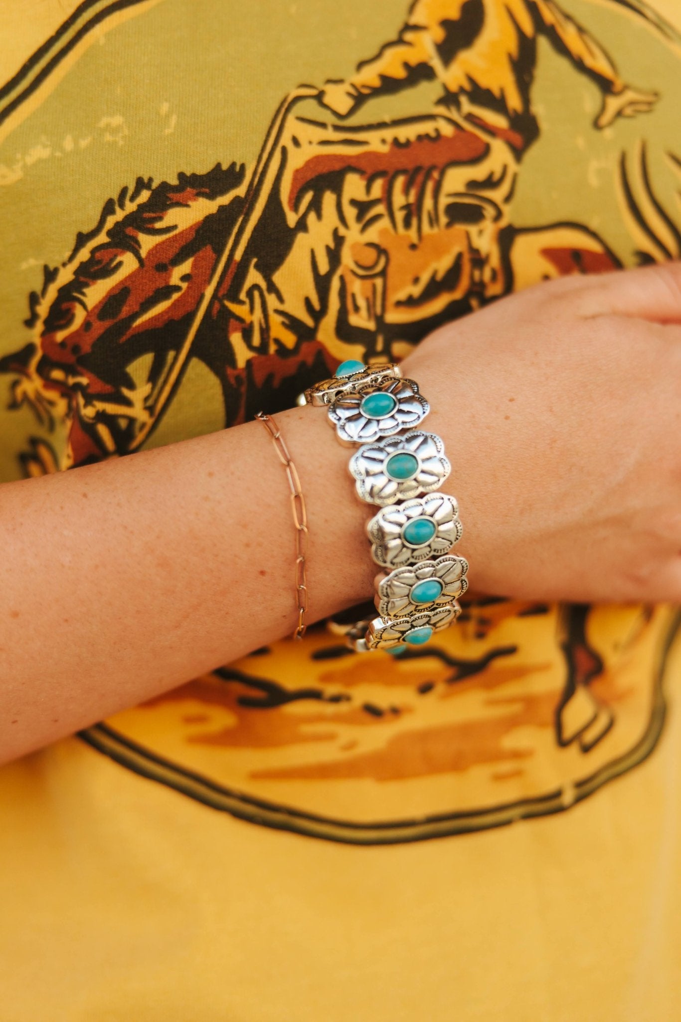 Southwest Concho Stretch Bracelet