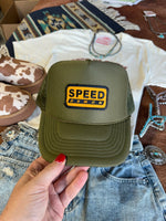 Speed Demon Patch Trucker HatOlive