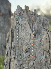 Spiny Oyster and Silver Pearls Beaded Necklace