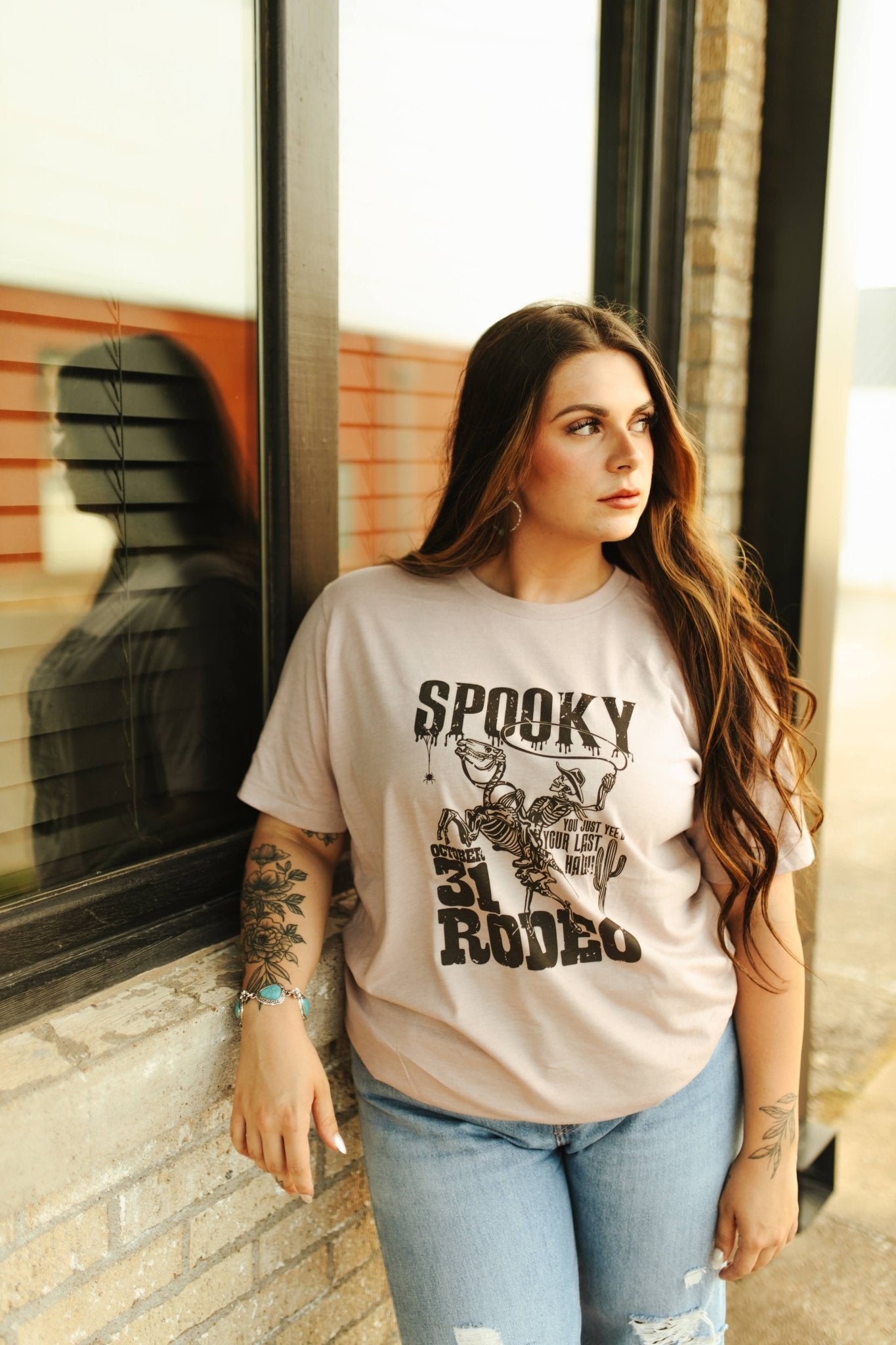 Spooky Rodeo Graphic TeePink GravelS