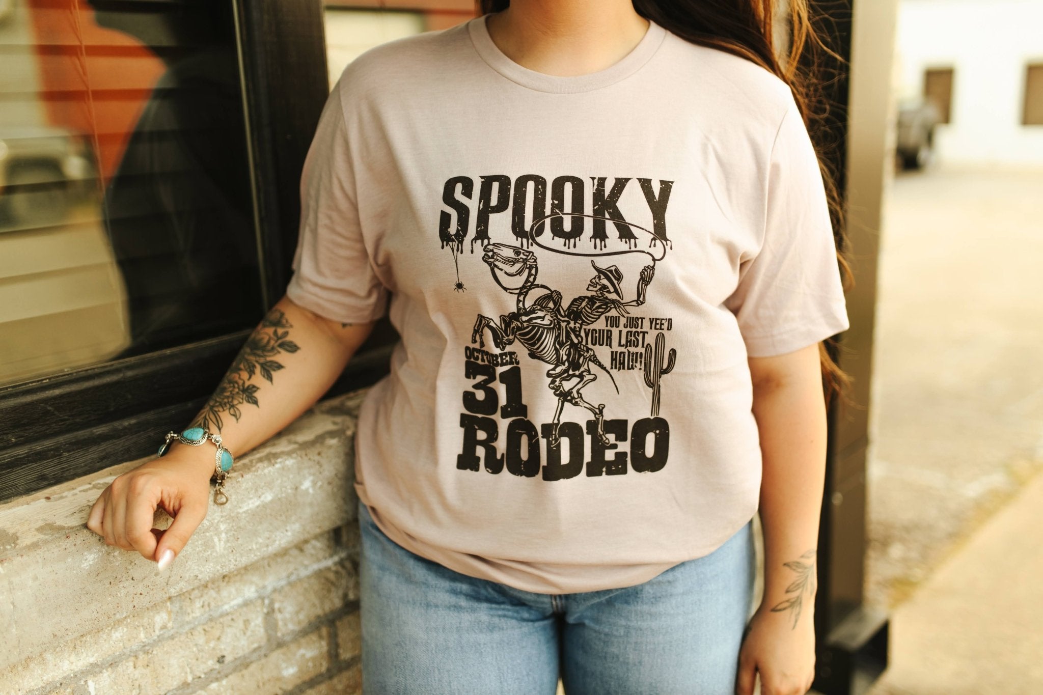 Spooky Rodeo Graphic TeePink GravelS