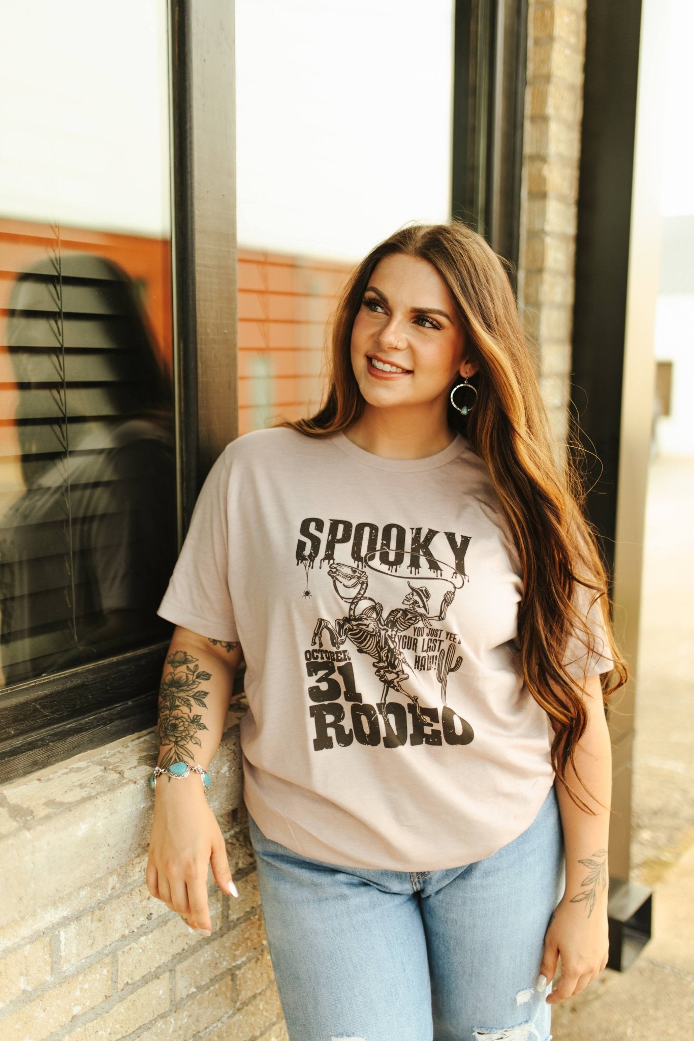 Spooky Rodeo Graphic TeePink GravelS