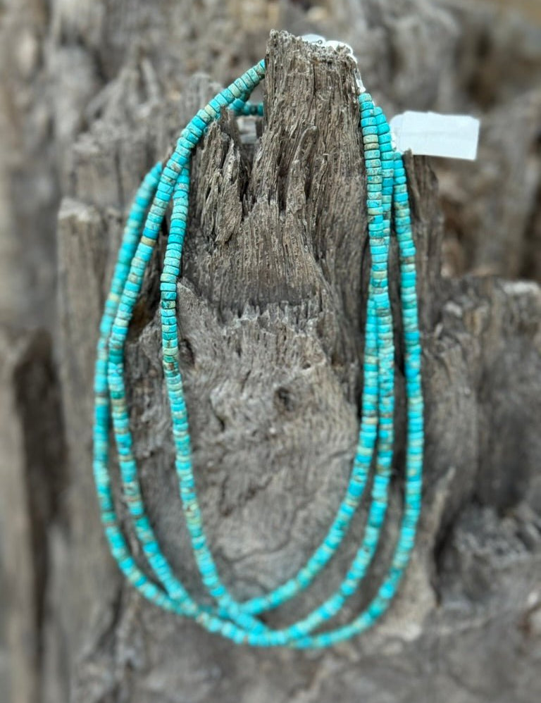 Stacked Turquoise Bead Choker