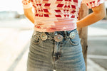 Starburst Concho Chain Belt