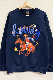 Starry Howdy Bucking Horse Graphic Sweatshirt