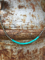 Sterling Silver Azure Soul Heishi Beaded Necklace