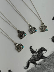 Sterling Silver Cattle Tag Initial NecklaceA