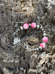 Sterling Silver Desert Rose Beaded Bracelet