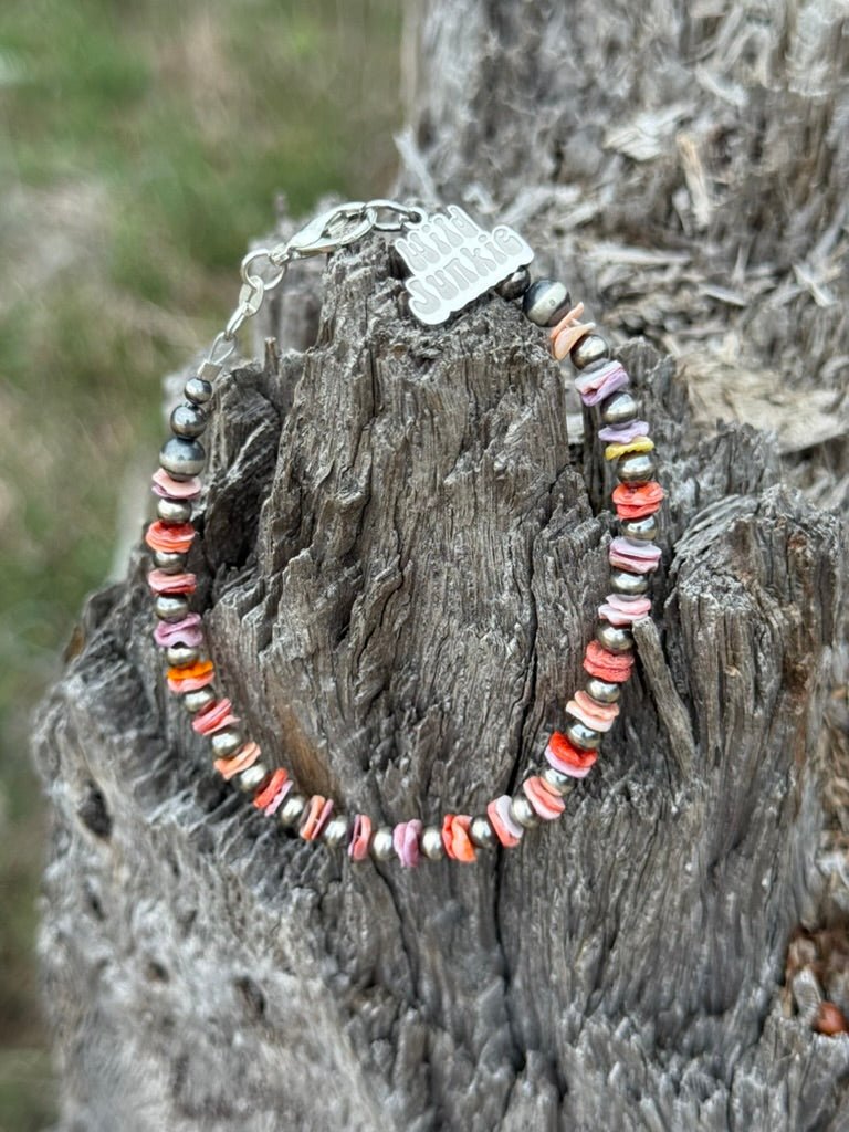Sterling Silver Desert Sunset Shell Heishi Bead Bracelet – Wild Junkie