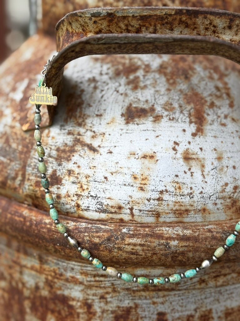 Sterling Silver Wild Spur Turquoise Beaded Necklace