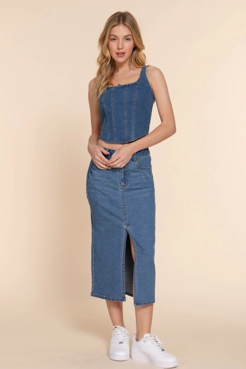 Stretch Denim Cami TopS