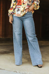 Studded Wide Leg Jeans1