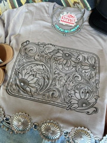 Sunflower Engraved Graphic TeePebbleS