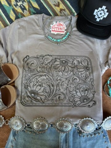 Sunflower Engraved Graphic TeePebbleS