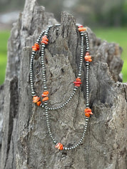 Sunset Canyon Spiny Oyster Beaded Necklace