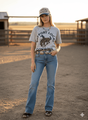 Support Local Cowboys Graphic TeeCool GreyS