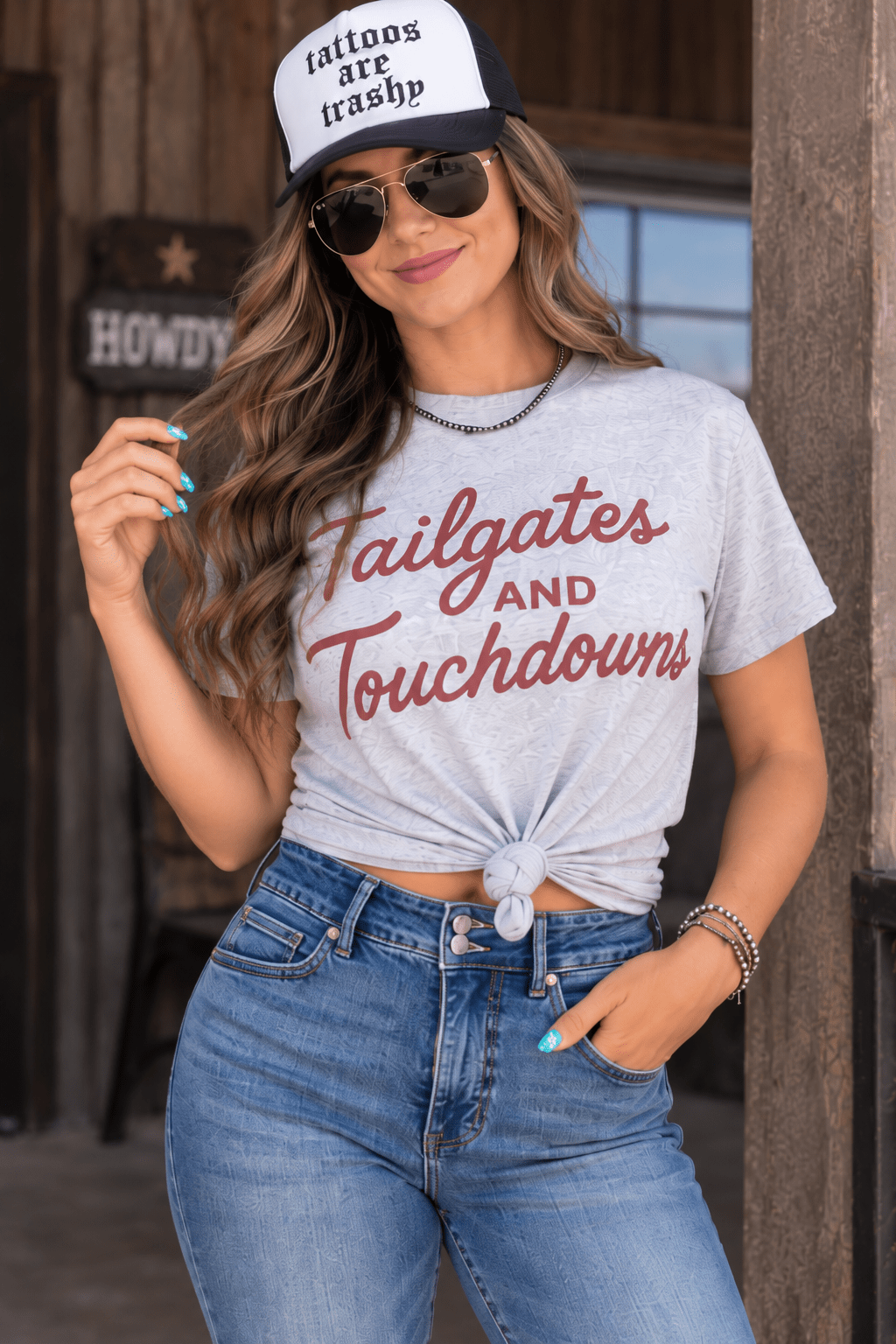 Tailgates and Touchdowns Graphic TeeLight AshS