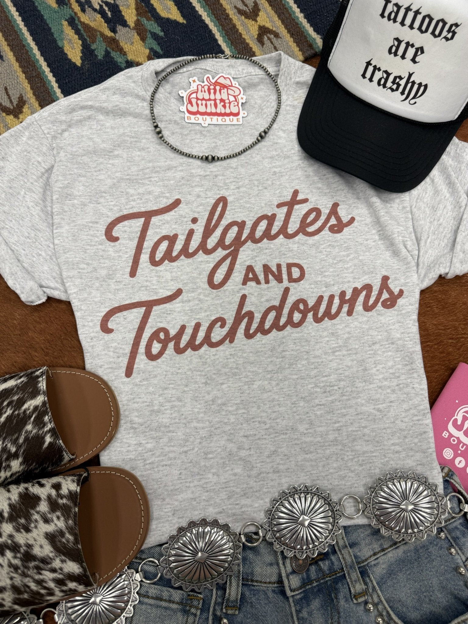 Tailgates and Touchdowns Graphic TeeLight AshS