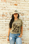 Take Me To Texas Graphic TeeOlive GreenS