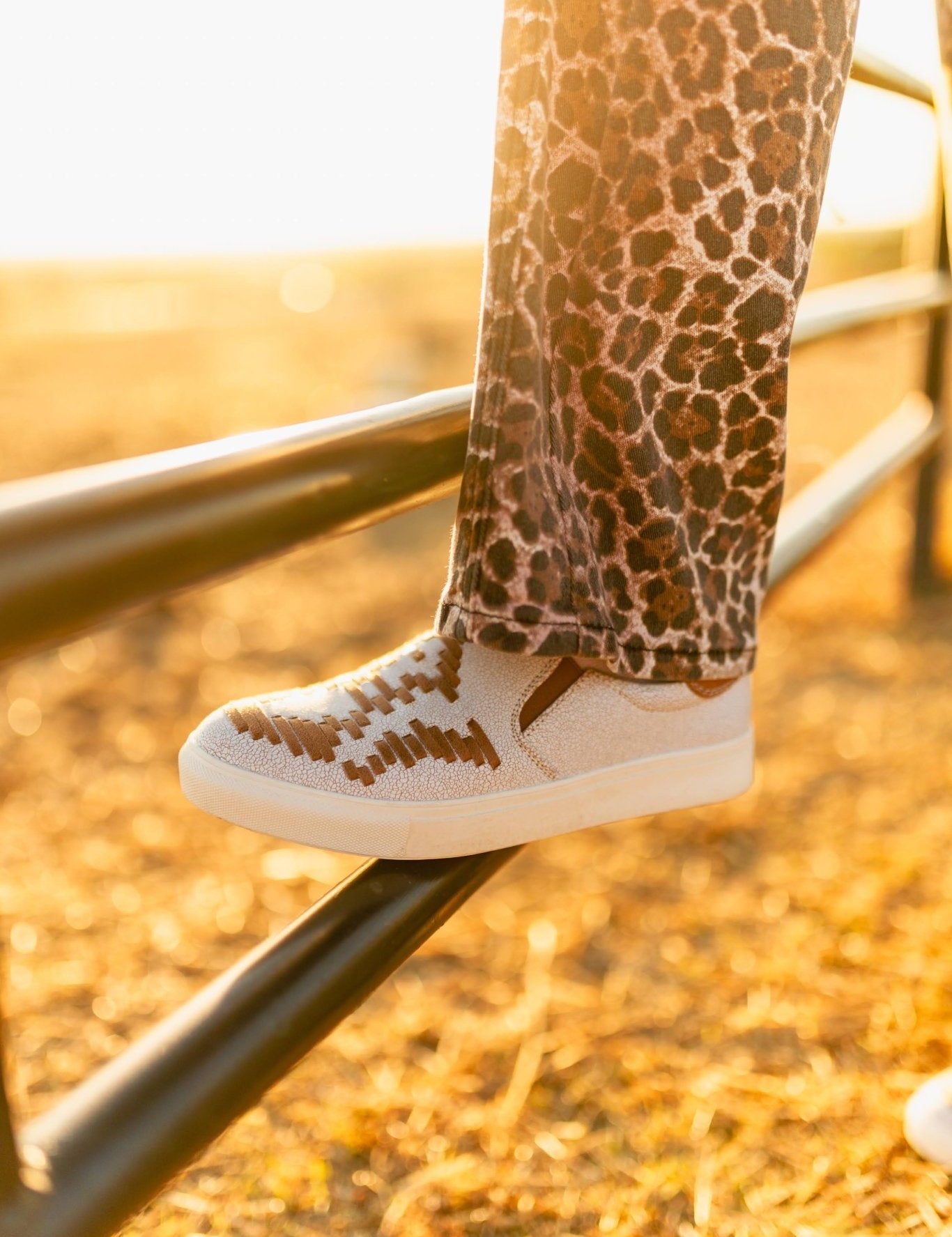 Tan Aztec Slip On Sneakers6