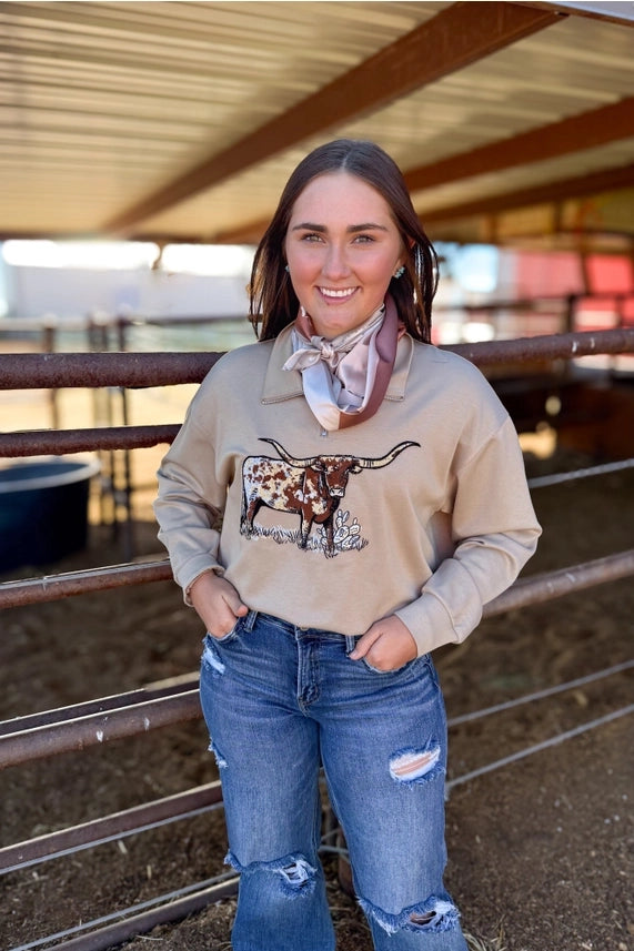 Western Lomita Longhorn Pullover