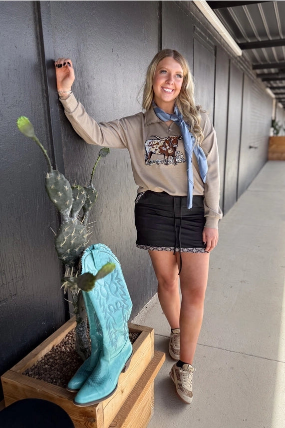 Western Lomita Longhorn Pullover