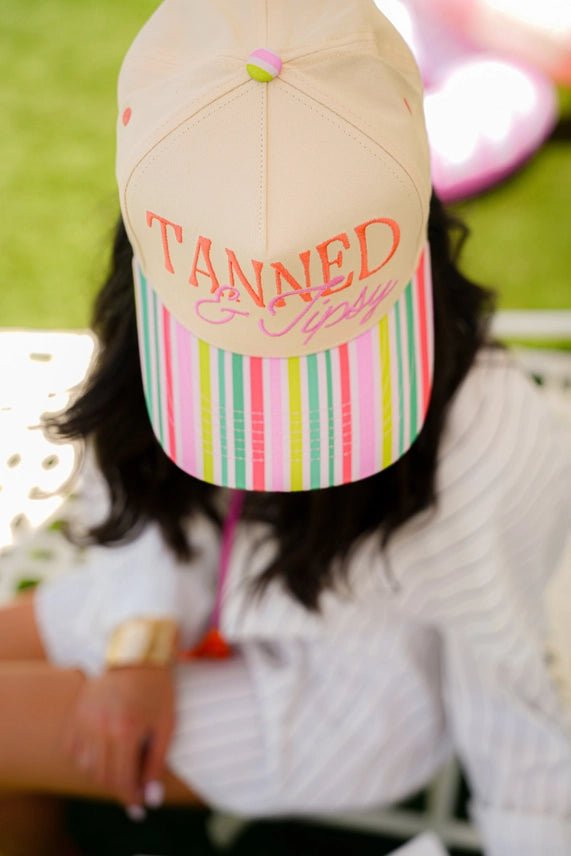 Tanned & Tipsy Embroidered Trucker Hat